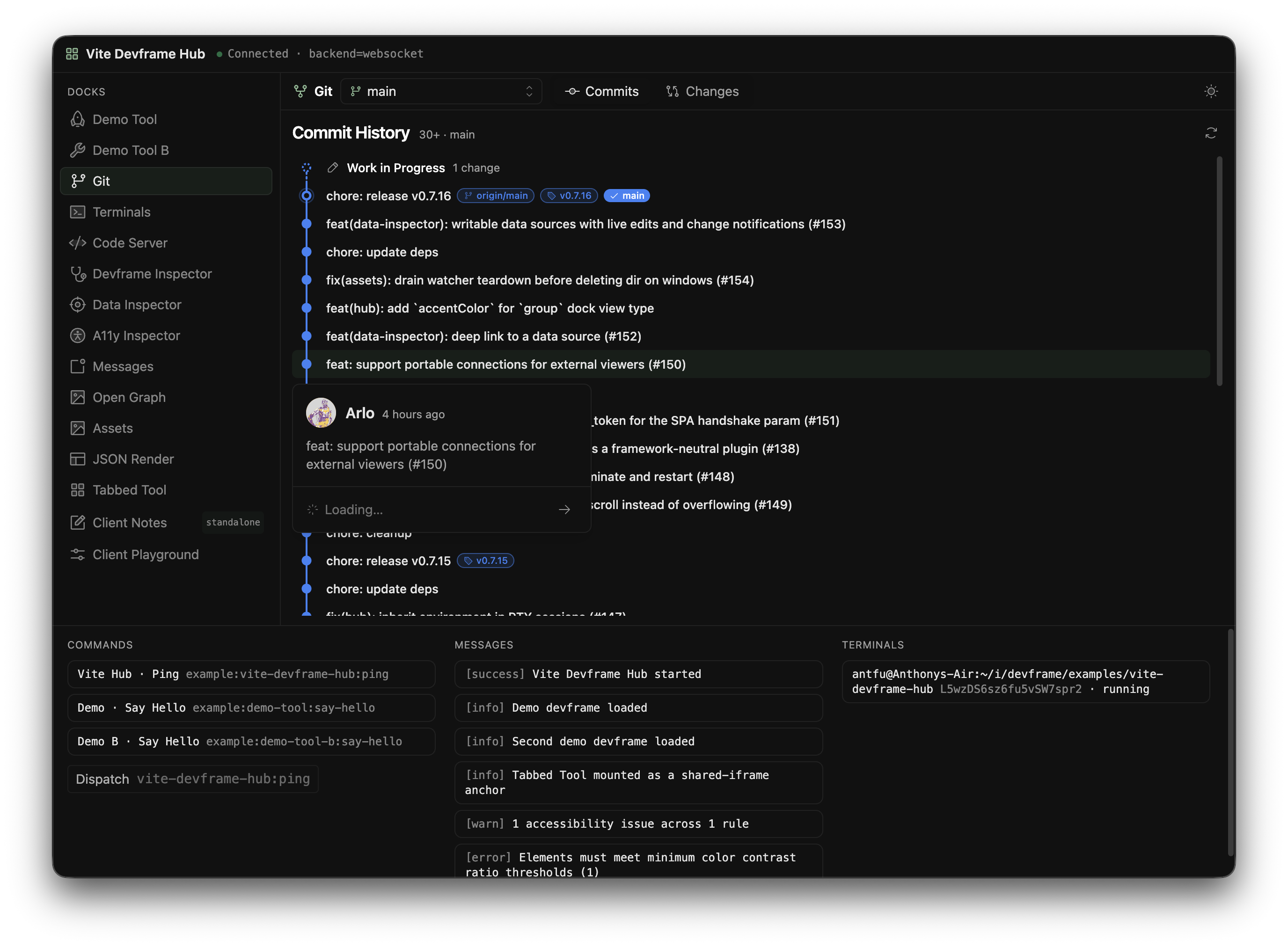 Git plugin screenshot